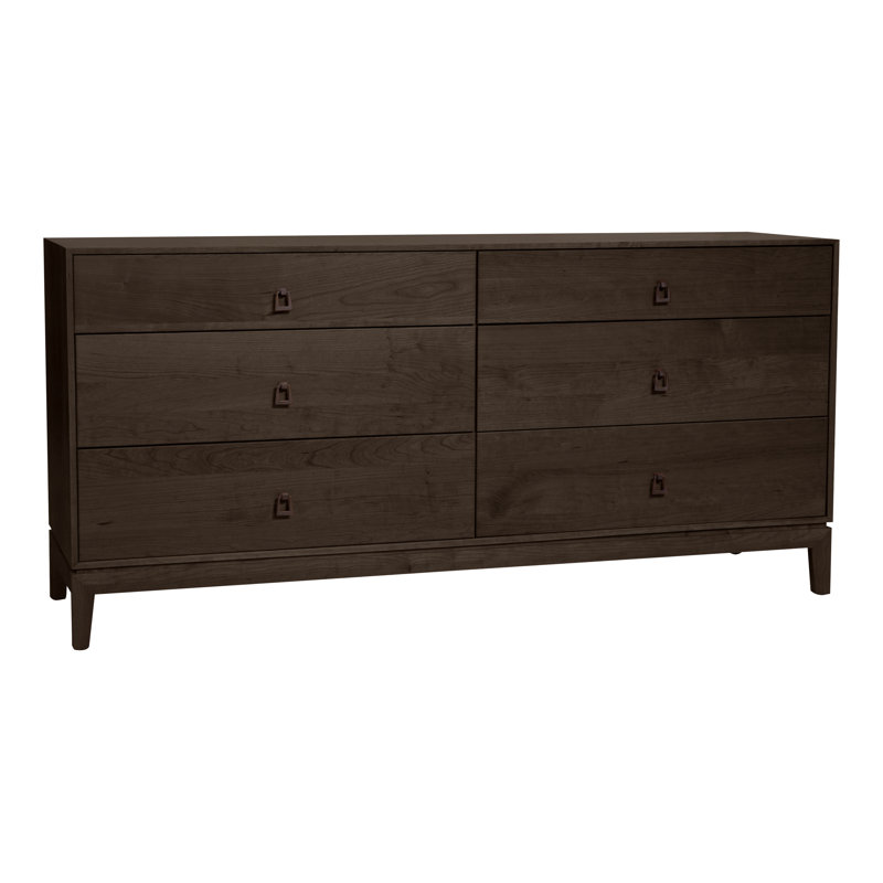 Mansfield 6 - Drawer Solid Wood Dresser, Smoke Cherry