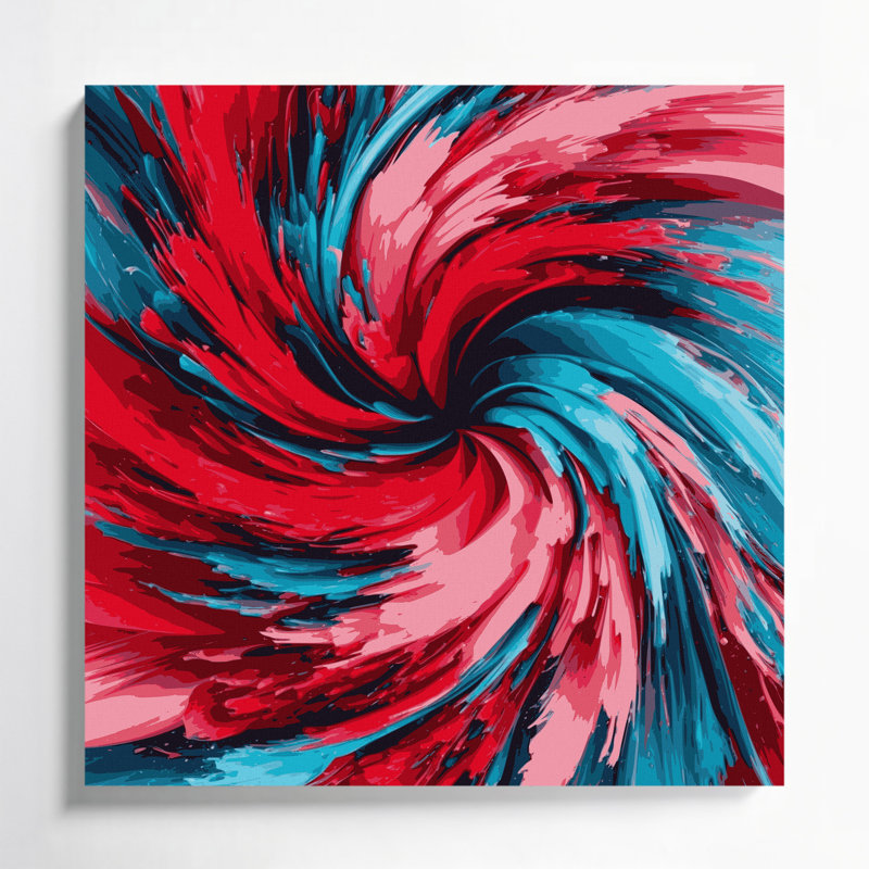 Art numérique sur toile 72 "Abstraction numérique", 32" H x 32" W
