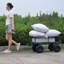 Les chariots de jardin Wagon Cart facilitent le transport du bois de chauffage (vert)
