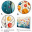 Teal Mid Century Retro Reflections - Abstract Midcentury, art mural encadré-1626828587-1654884527-1626828625