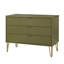 Commode cannelée 35 po Dumbo - vert olive (3 tiroirs)-996966298