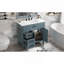 Meuble-lavabo 36 po avec lavabo, armoire de salle de bain avec tiroirs, cadre solide et panneau de fibres à densité moyenne, bleu gris-129184700
