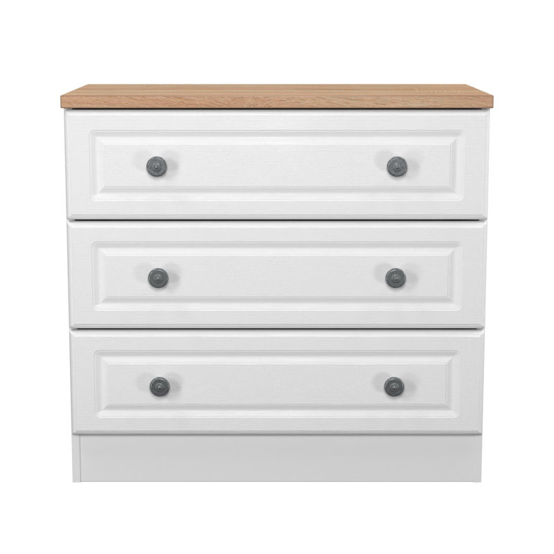 74 cm W Chest of 3 Drawers, White
