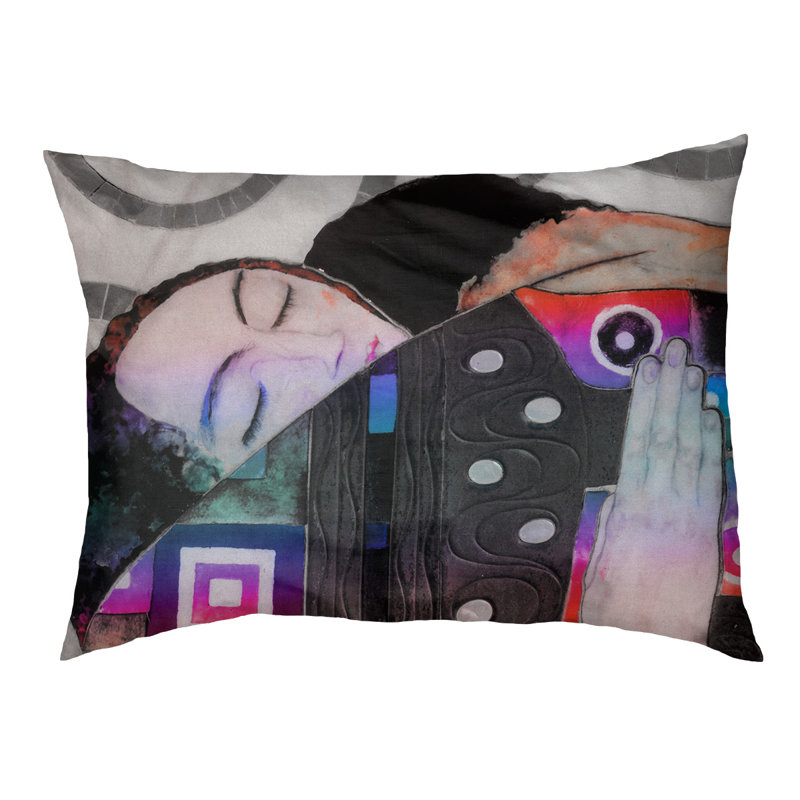 Coussin Carlile, Petit (L 29,5 po x l 19,5 po), Rouge / Bleu