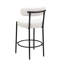 Ensemble de 2 tabourets à hauteur de comptoir, tabourets de bar à hauteur de siège de 26 po à dossier bas avec repose-pieds pour salle à manger, blanc-1208968043-1208968040