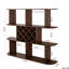 Casier à vin mural rustique à 3 niveaux, multifonctionnel avec porte-verres, idéal pour la décoration de votre bar ou salle à manger. Panneaux de particules couleur noyer, profondeur : 117,6 cm, largeur : 23,2 cm, hauteur : 103,5 cm, poids : 22,5 kg.