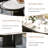 Drennen 79" Modern Oval Dining Table Set With 8 Fully Assembled Dining Chairs, White Sintered Stone Table Top With Black Solid Wood Veneer Base
