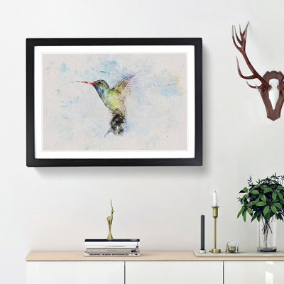 Hummingbird Paint Smudge - Framed Print
