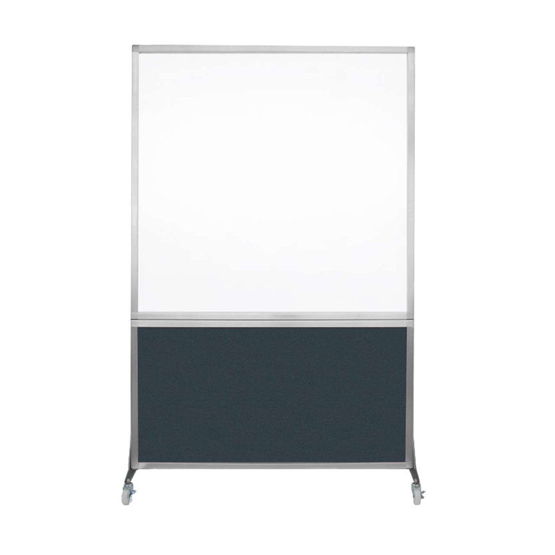 Tableau blanc mobile 6 'de haut DivideWrite, Épinette du Colorado, H 72 po x l 48 po, Argent