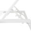 Chaise longue d'extérieur en métal et filet en aluminium blanc à envers en maille pour plus de confort