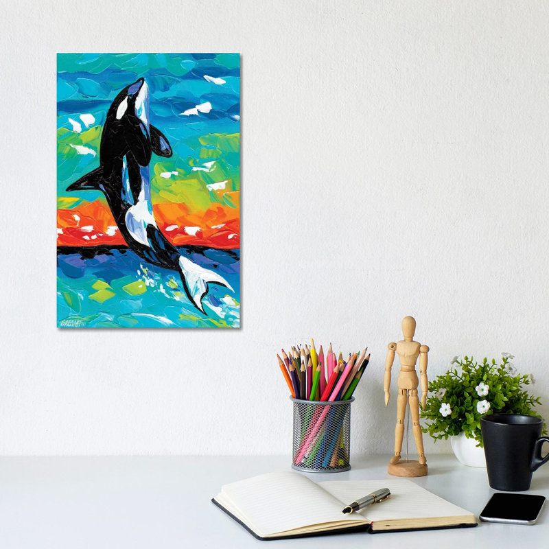 " Ocean Friends I " by Carolee Vitaletti, No Matte, Wrapped Canvas, 12" H x 8" W x 0.75" D