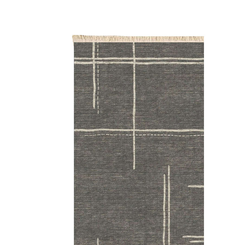Tapis tissé 〰️ Graphite Grid