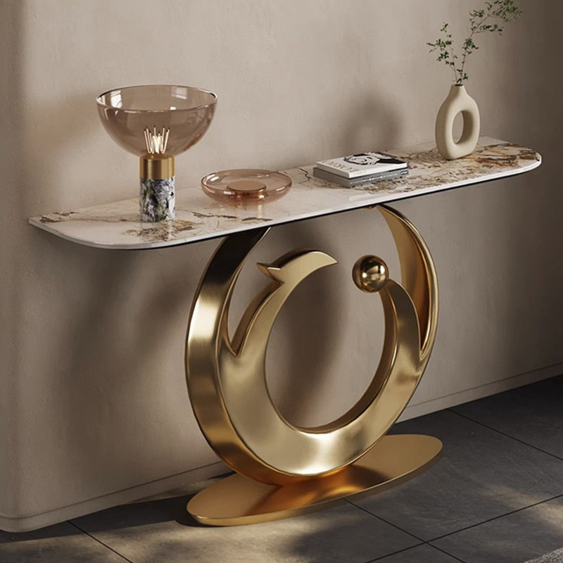 Console en métal de style italien, H 33,4 po x l 62,9 po x P 13,7 po