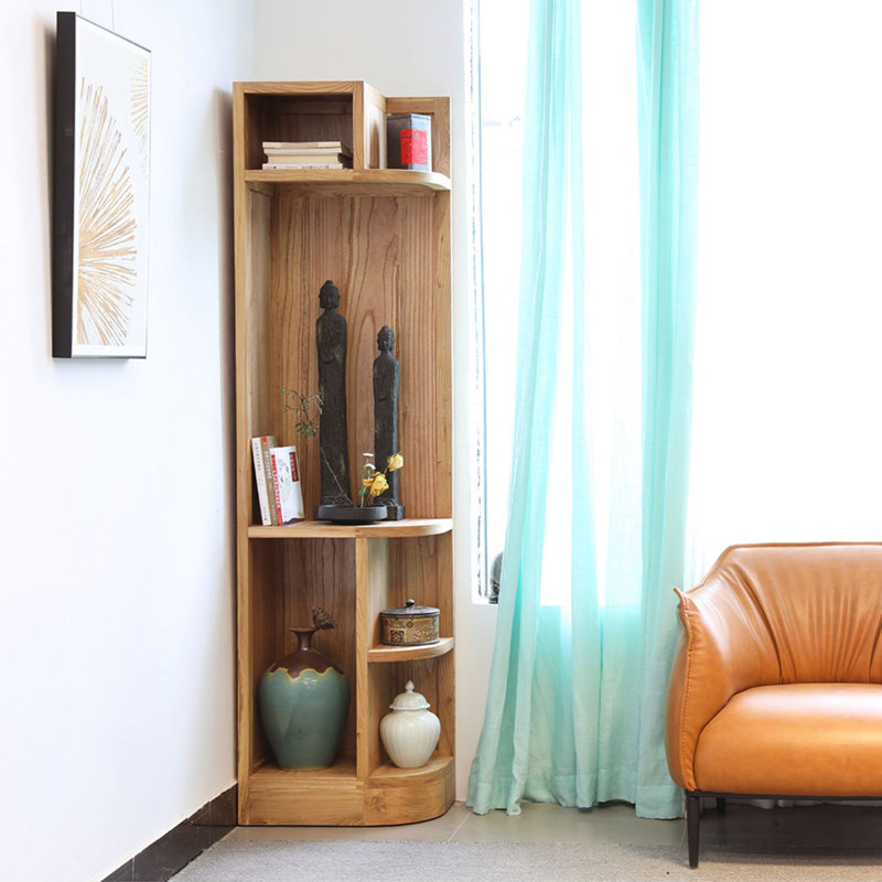 New Chinese Style Elm Corner Cabinet