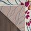 Tapis floral en polypropylène tissé à la machine beige / orange / bleu-242844222