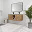 Meuble-lavabo mural avec lavabo double et charnière de porte à fermeture en douceur