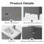 Ensemble de meuble-lavabo sur pied lavabo simple 24 po avec plateau en céramique blanche-105208978-105208976-119711649
