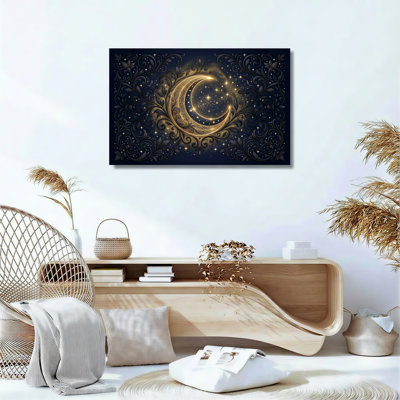 Moon Star Canvas Wall Art Set Of 1