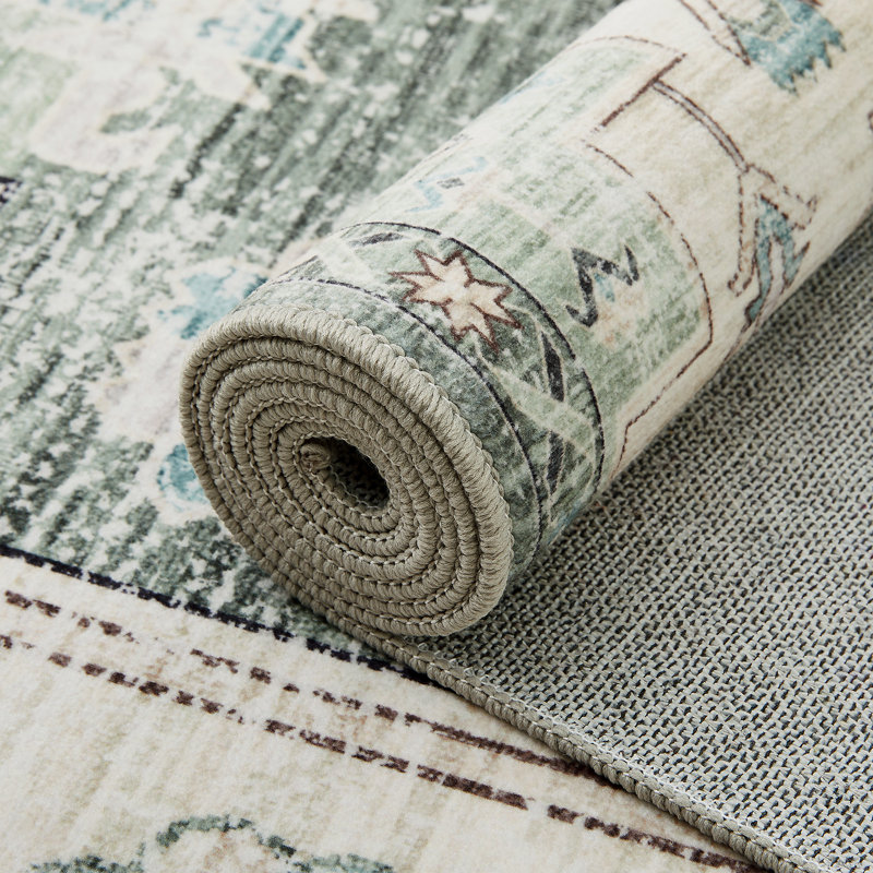 Cashmere Machine Tufted Area Rug ( Low-Pile Traditional), Rectangle 60 x 110 cm