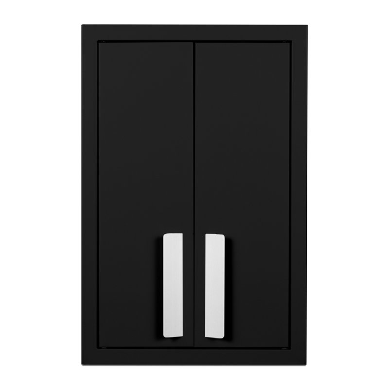 Armoire murale, H 18 po x l 12 po x P 12 po, Noir