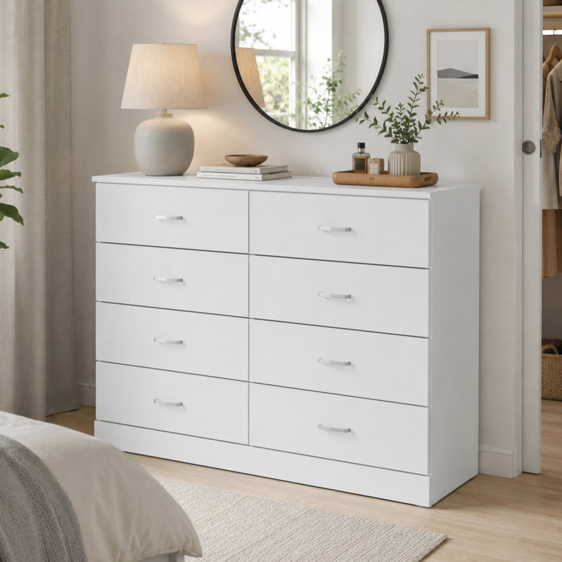 Cleason 47" W Modern Contemporary 8 Drawer Dresser