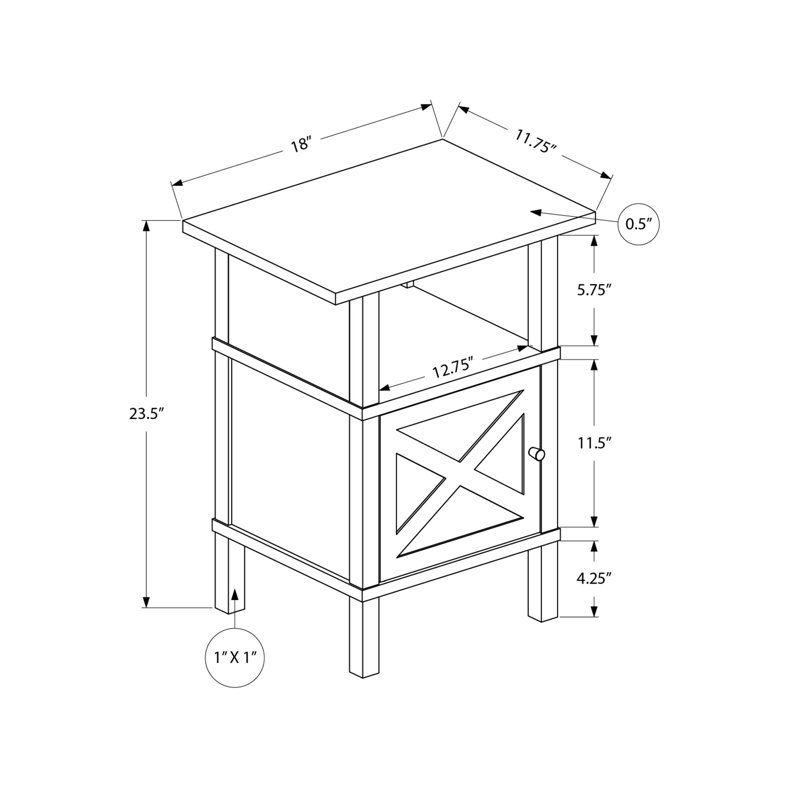 Table d'appoint, stratifié couleur pierre crème, style transitionnel, idéale pour les petits salons, offrant des espaces de rangement et d'organisation.