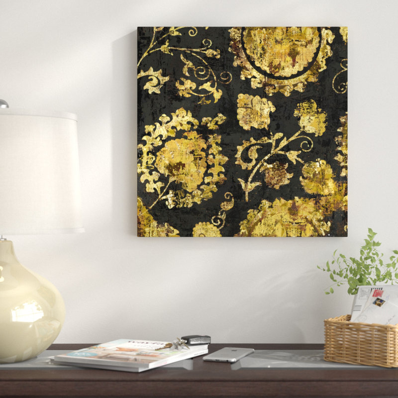 «Adornment in Gold II», impression sur toile, H 12 po x l 12 po x P 0,75 po, Toile tendue, Pas de tapis