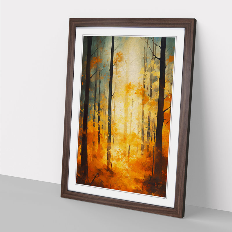 Forest Gestural No.2 - Framed Print, 46cm H x 34cm W, Walnut Framed