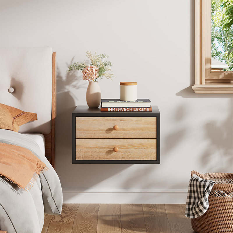 Soltanica 40cm W Bedside Table, Black