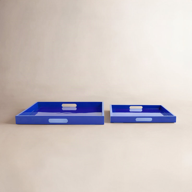 Lavande 2 Piece Tray Set, Blue