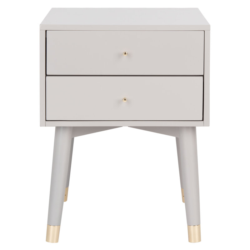 Debriana 18'' W Nightstand, Gold/Gray