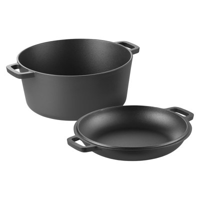 VEVOR 4.7L Cast Iron Round Dutch Oven