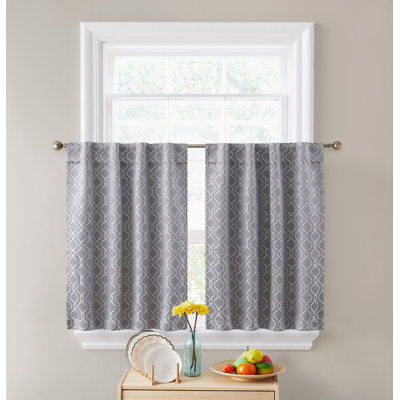 Jarman Geometric Tailored Window Curtain Tiers