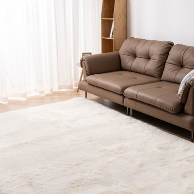 Machine-Washable Living Room and Bedroom Rugs, Plus Soft and Plush Long-Pile Bedside Mats, Ideal for Children's Rooms, Dormitories, and Nurseries