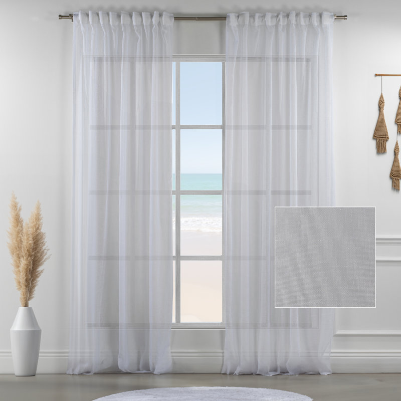 Lin simple extra long et très large sur mesure, Blanc, L 52 po x L 144 po