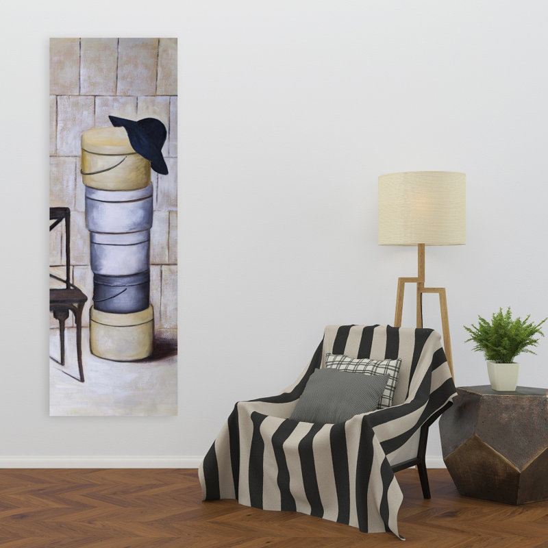 Boîtes à chapeaux - Toile grise pour une décoration élégante