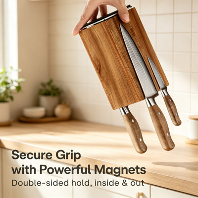 Fcbnposi Magnetic Knife Block