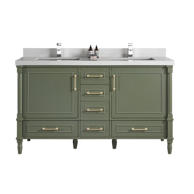 Ensemble de meuble-lavabo double 60 po Flavell