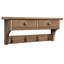Porte-manteaux mural rustique en bois avec crochets, noyer-817095022