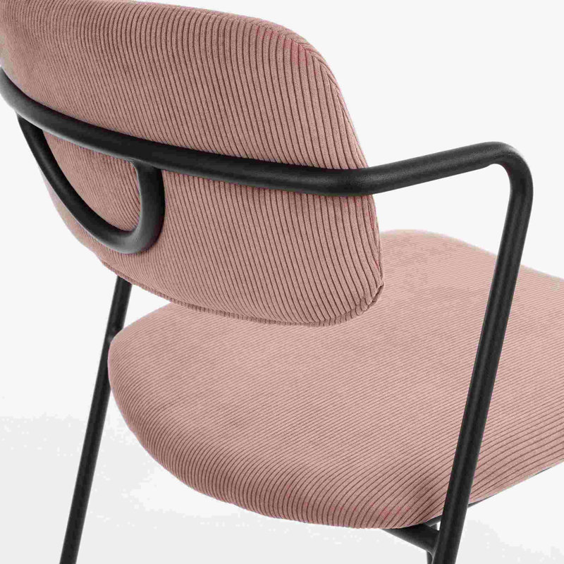 Rumson 40cm H Velvet Upholstered Side Chair, Pink