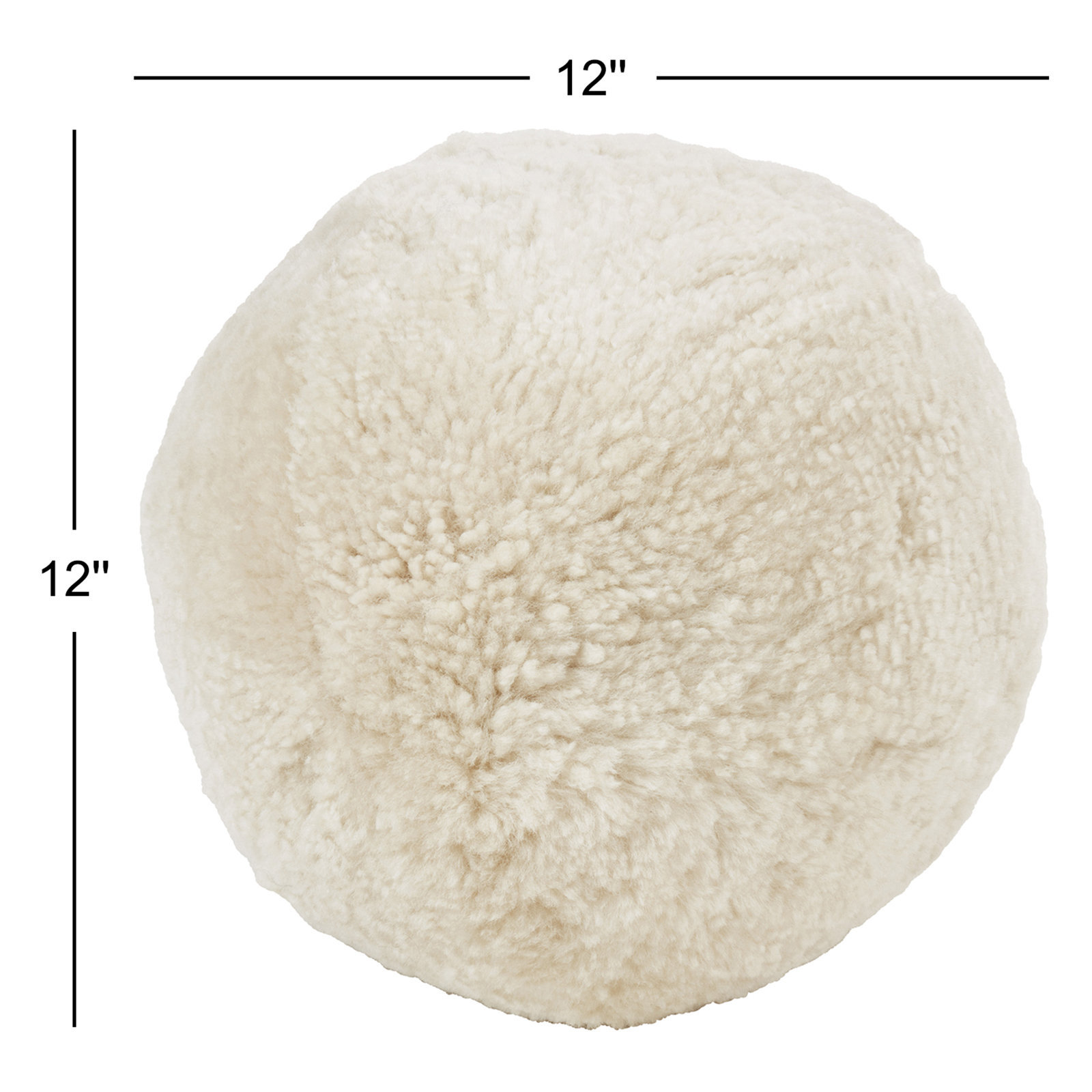 Mojito 12" x 12" Wool Throw Pillow, Beige