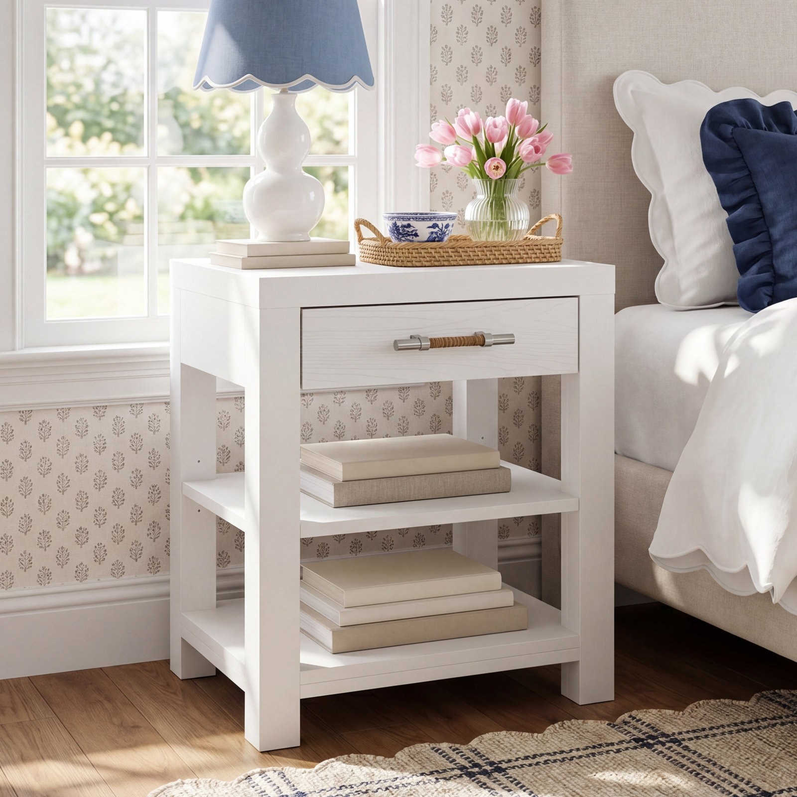 Lana 1 - Drawer Nightstand, White