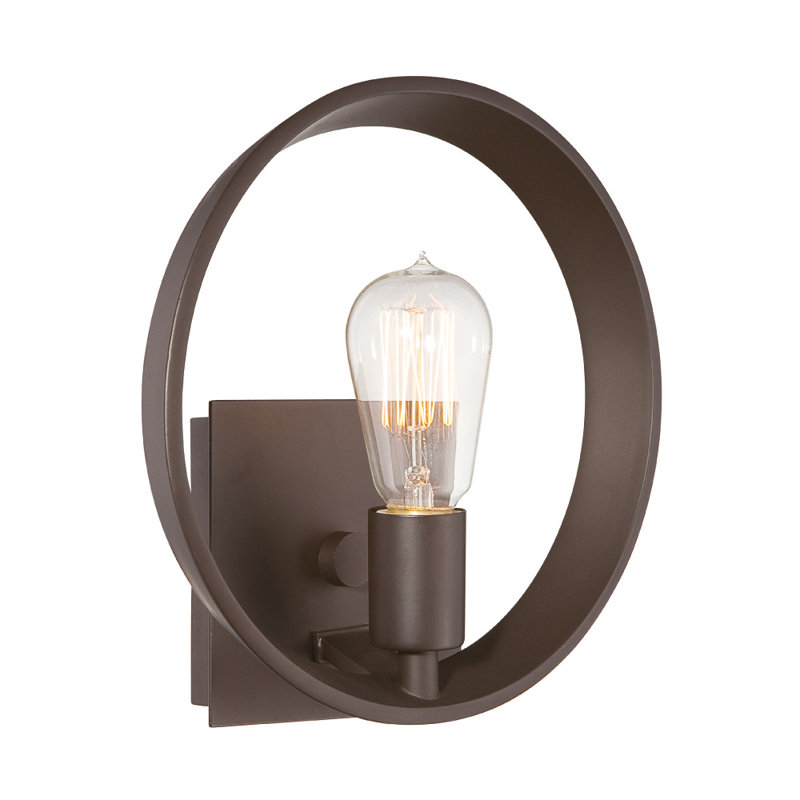 Bengtson Steel Armed Sconce, Western Bronze