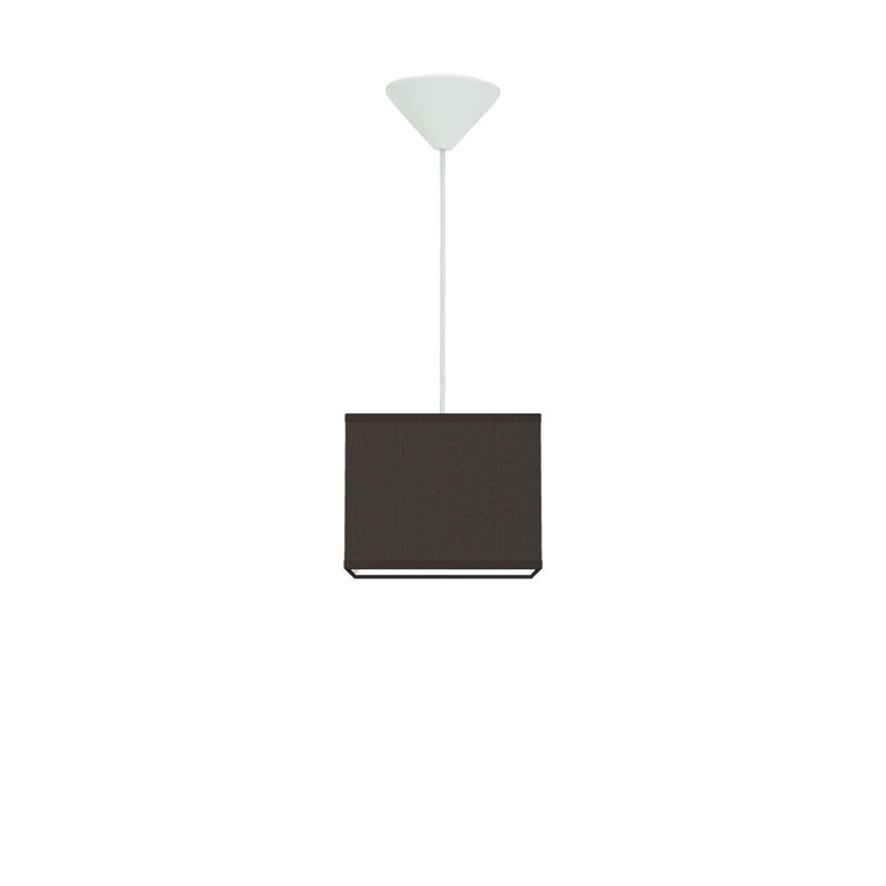16cm H Cotton Square Lamp Shade ( Screw On ), Black