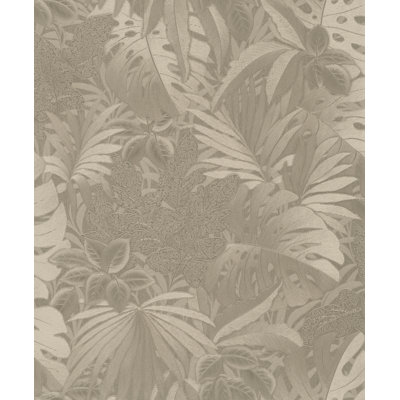Eden Metallic Jungle Leaves 10m x 53cm Wallpaper Roll