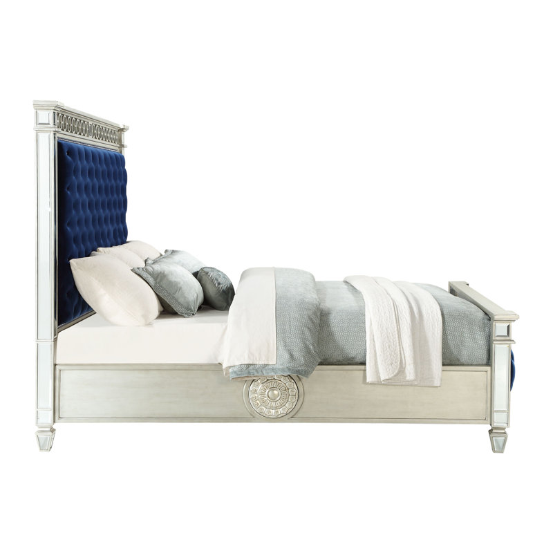 Queen Bed, Blue