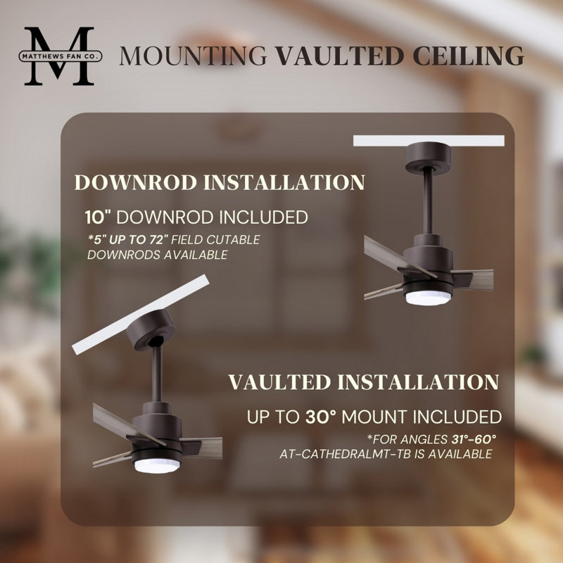 Alessandra - Three Blade Transitional Ceiling Fan -LED, Gray Ash Tone, Textured Bronze, 56"