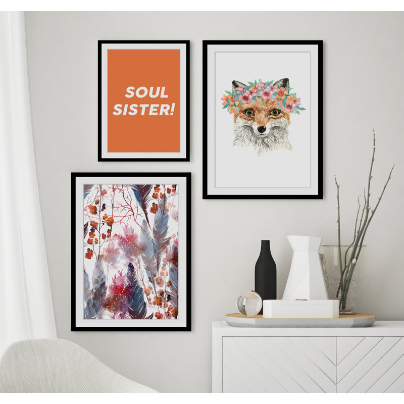 Fox - Single Picture Frame Print, 50 cm H x 60 cm W x 5 cm D