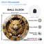 Horloge murale rétro vintage avec art animalier - Horloge murale moderne en verre 12 po
