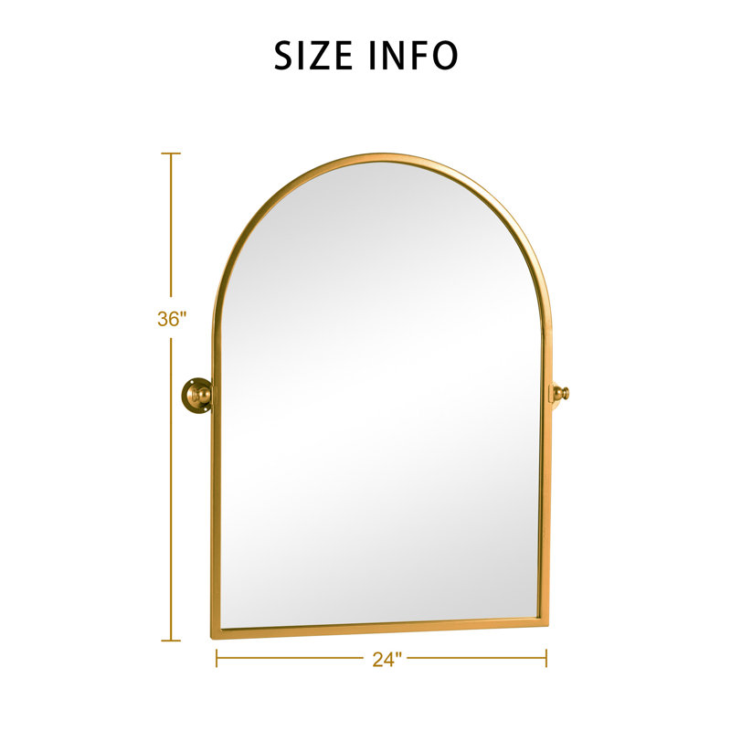 Miroir mural Avais, 36 po x 24 po, Gold